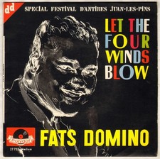 FATS DOMINO "LET THE FOUR WIINDS BLOW" EP 1962 POLYDOR 27732 Label orange