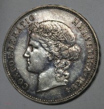 (FR1) SUISSE 5 FRANCS 1894 Bern P/Superbe, Helvetia, lartdesgents.fr P1431/3