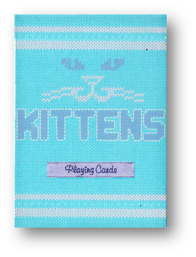 Bleu chatons jouer cartes - chatons,
