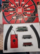 Jouef Coffret avec rails courbes locotracteur y 51130 et deux wagons lima 1/87