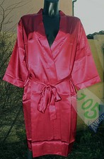 NEUF @@ SUPERBE DESHABILLE PEIGNOIR SATIN + WAITES Waite's Lingerie + S ou M