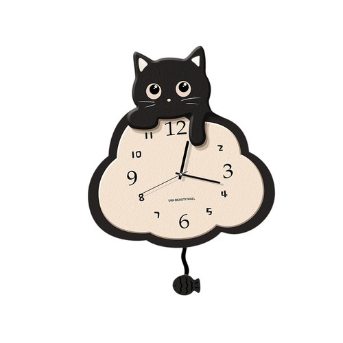 Horloge murale chat adorable - horloge, chat,
