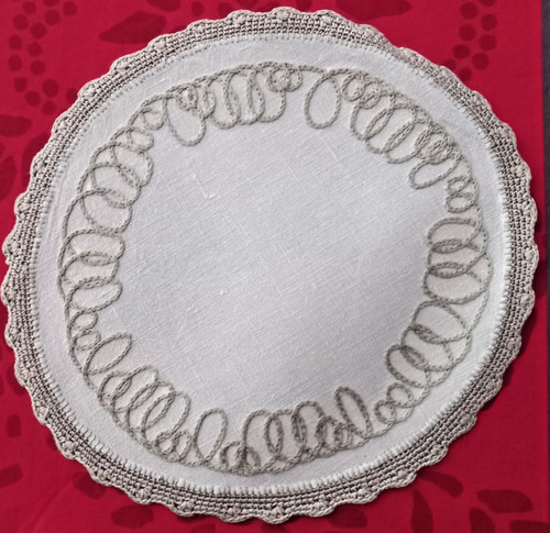 Napperon rond toile - , métis