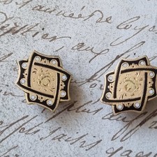 Paire BOUTONS De Col Email