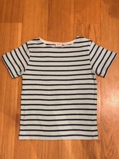 Cyrillus Tee shirt marinière bleu marine et bleu clair en TBE - Taille 8 ans