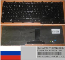 Clavier Qwerty Russe Toshiba A500 A505 P505 V101602AK1, PK130743A11 Brillant