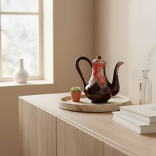 Théière / Cafetière Vintage Vallauris - Céramique Émaillée Flamboyante