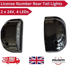 2x Feux de plaque arrière numéro d'immatriculation 24V 4 LED pour camions...