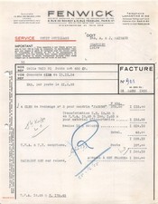 1955 FENWICK A PARIS - ETS MAINAUD A CHARLIEU