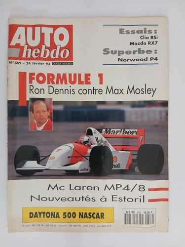 Auto hebdo 869 1993 f1 - auto,