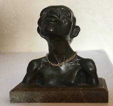 Bronze orientaliste nubien signée