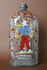 Flacon verre émaillé 18ème