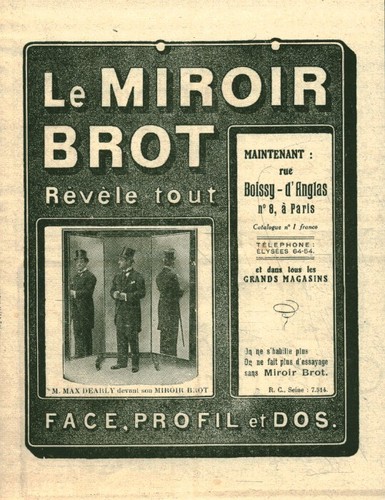 Publicité ancienne miroir - publicité, le