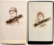 2 CDV  BERTHAUD jeune femme nommée Jeanne De Mazarin mariée RUEL H233