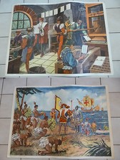 Affiche Scolaire vintage An 50's Rossignol école --> GUTENBERG / CHRIS  COLOMB