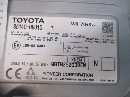 Autoradio recepteur toyota - ,