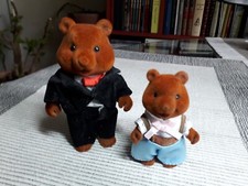 RARE ! SYLVANIAN FAMILY Vintage - Père et fils OURS en habits de cérémonie