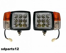 2x Phares Avant Conduite + Clignotant LED 12V-24V Pour Tracteur John Deere JCB