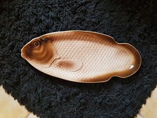 GRAND PLAT FORME POISSON FAÏENCE SALINS LES BAINS  