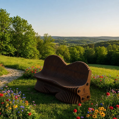 Banc jardin moderne - banc, de