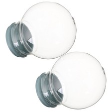  2 Pcs Snow Globe Party Favor Clear Globes For Crafts Boule Neige D'eau
