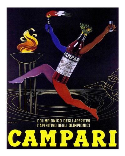 Vintage campari art mural - vintage,