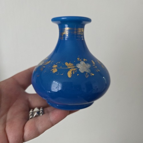 Flacon opaline bleu drapeau - bleu,