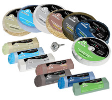 Kit 7 Disques Polissage 100 mm et 7 Pâtes Abrasives 250 gr polir métaux fer or