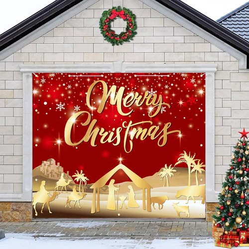 Red jesus christmas garage - jesus,