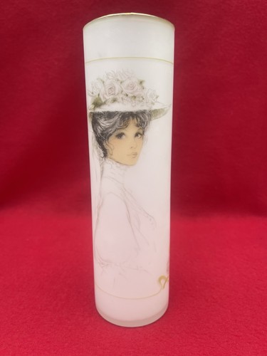 Vase verre décor femme - vase,