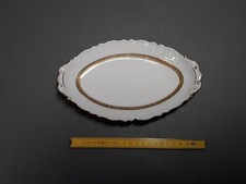 ancien Plat creux ovale blanc