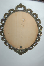 cadre ancien ovale en métal 40,5 cm / 29,5 cm
