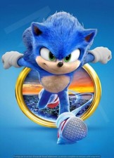 Sonic .Déco de gâteau comestible.Azyme.Rectangulaire de 21cmx29,5cm