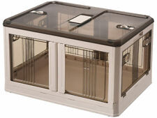 Boîte de rangement pliable à roulettes 85 L AB-120 - coloris blanc - XCase