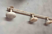 Porte-manteau vintage industriel blanc 4 portants