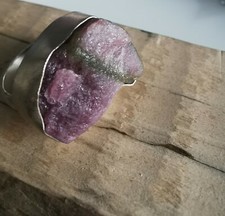 Bague tourmaline rose Argent modèle unique