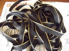 ""B"" MAGNIFIQUE ANCIEN GALON NOIR FESTON OR   20MM  vendu par 2 mètres