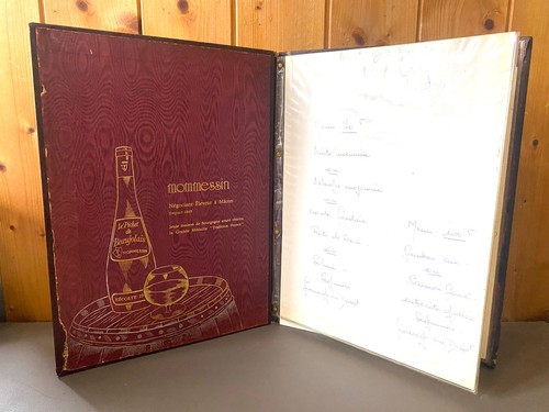 Ancien menu sous - main, carte