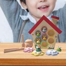 Jouets en bois pour abeilles, Puzzle, tri et empilage des abeilles, jeu de ruche