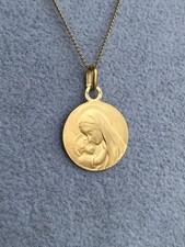 Chaine et pendentif or massif 18 carats - Mère sainte - catholique - Chrétien -