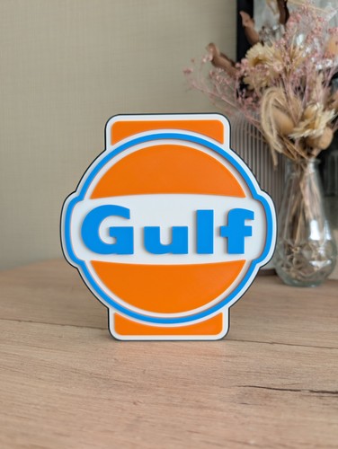 Logo gulf enseigne garage - 3d,