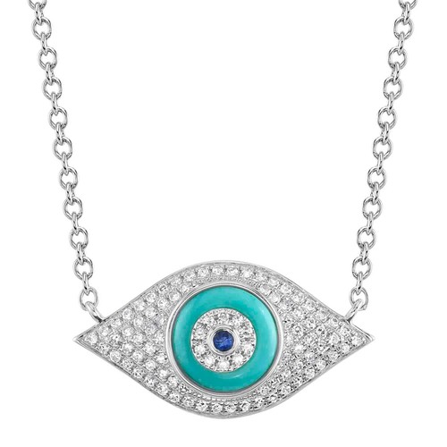 14k blanc diamant - or, eye