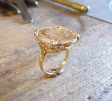 Bague pièce or 20 Francs