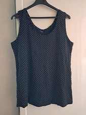 Débardeur neuf taille 42-44 noir à pois Kiabi