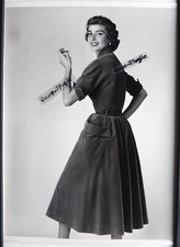 PHOTO VINTAGE mode robe du jour model mannequin année 1950 U620