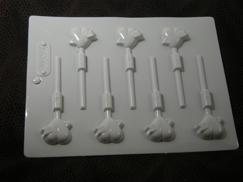 Hard candy heart with arrow - hard,