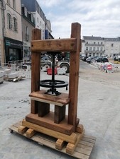 Presse de relieur à percussion en chêne et fonte - XIX° - restaurée