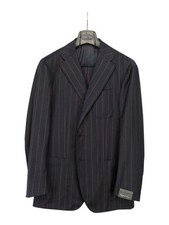 Costume Rayé Bleu Marine