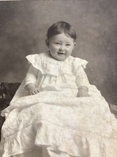Happy Baby Antique Photo VTG