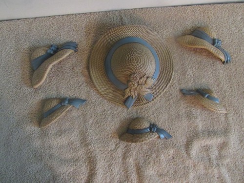 Homco straw hats wall - homco,